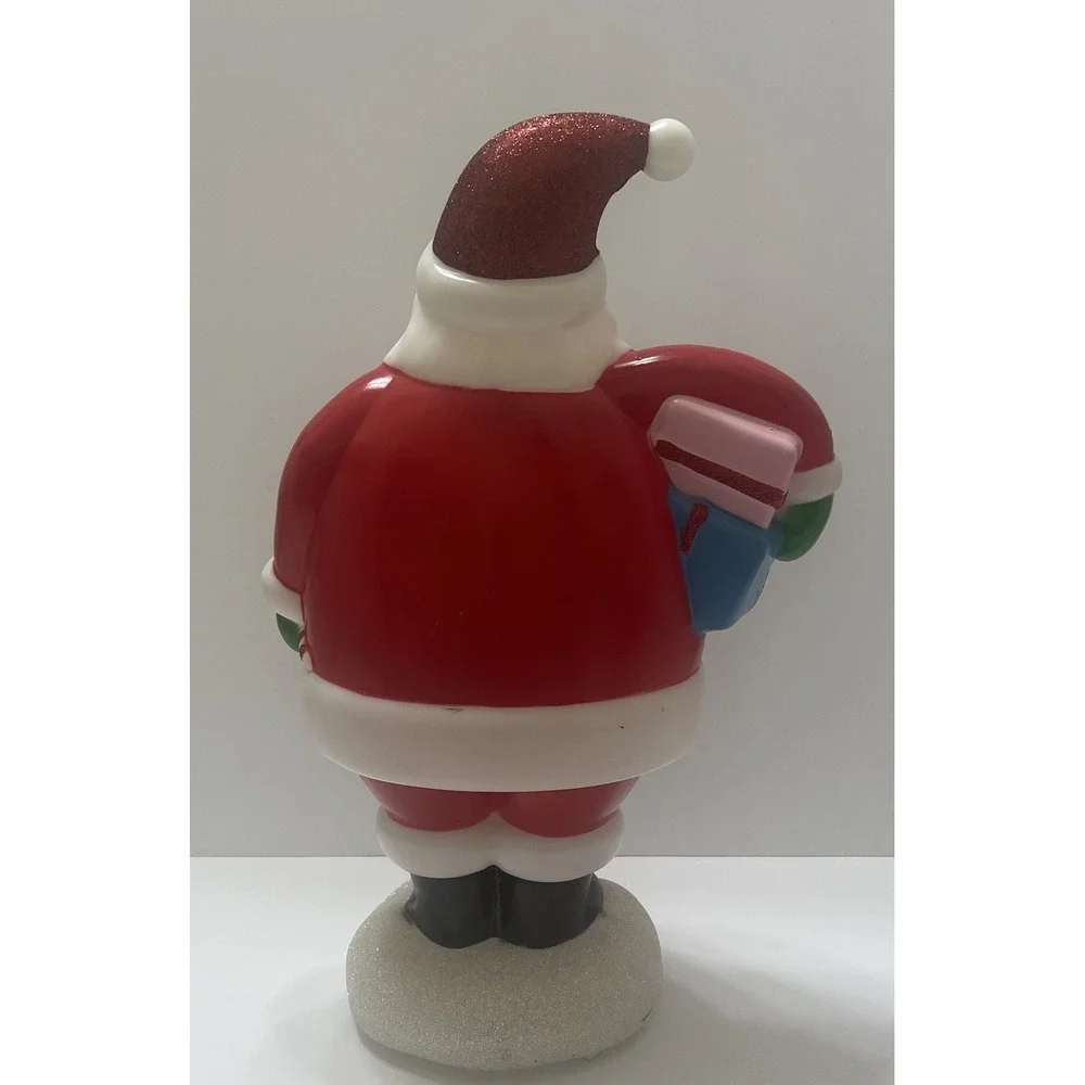 Christmas Blow Mold Light-Up Santa 14x9